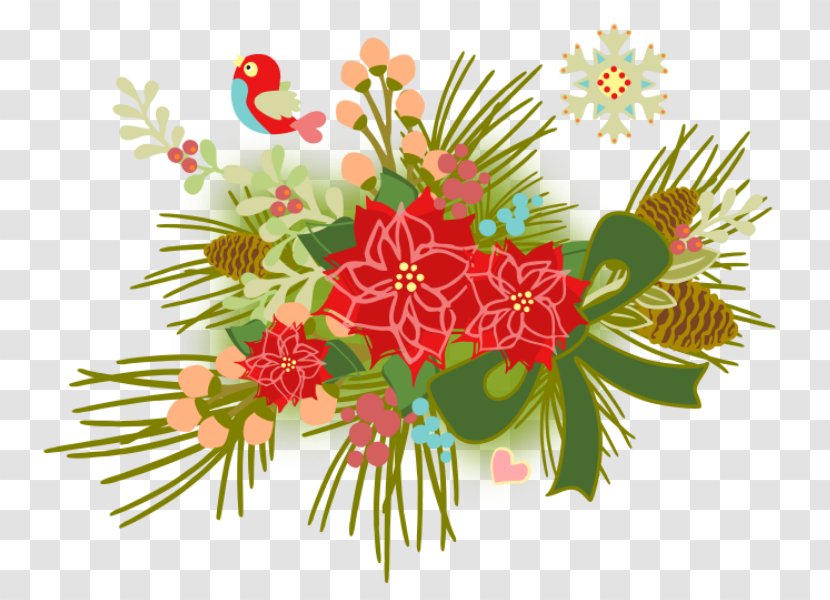 Floral Design Cut Flowers - Christmas Decoration - Flower Transparent PNG