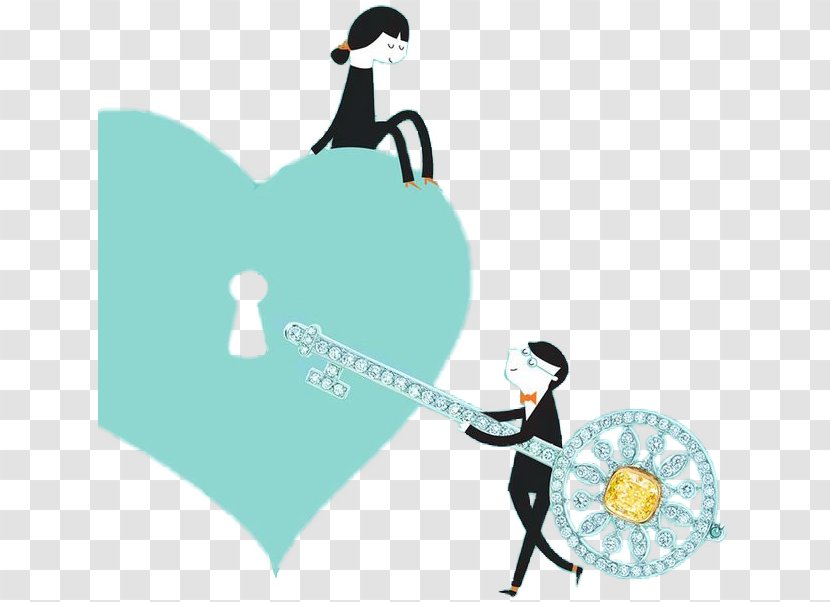 Tiffany & Co. Valentines Day Jewellery Advertising Clip Art - Love - The Key To Heart Transparent PNG