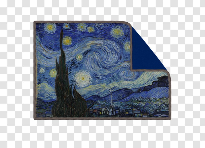Van Gogh, The Starry Night Over Rhône Almond Blossoms Painting - Silhouette - Famous Artwork Gogh Transparent PNG