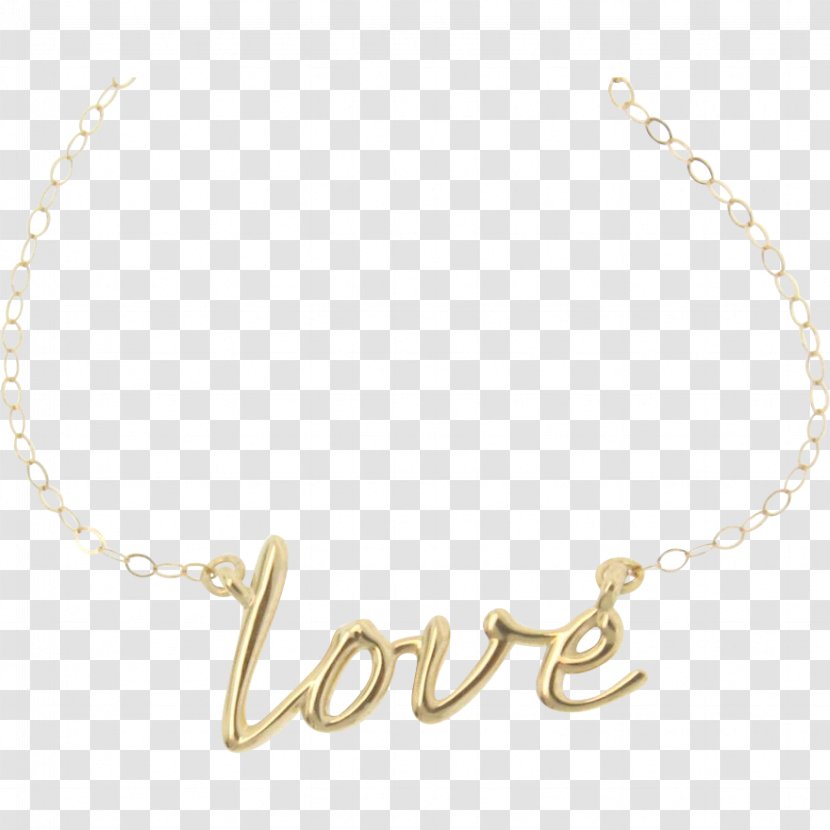 14k Gold #LOVE Necklace Bracelet Jewellery Transparent PNG