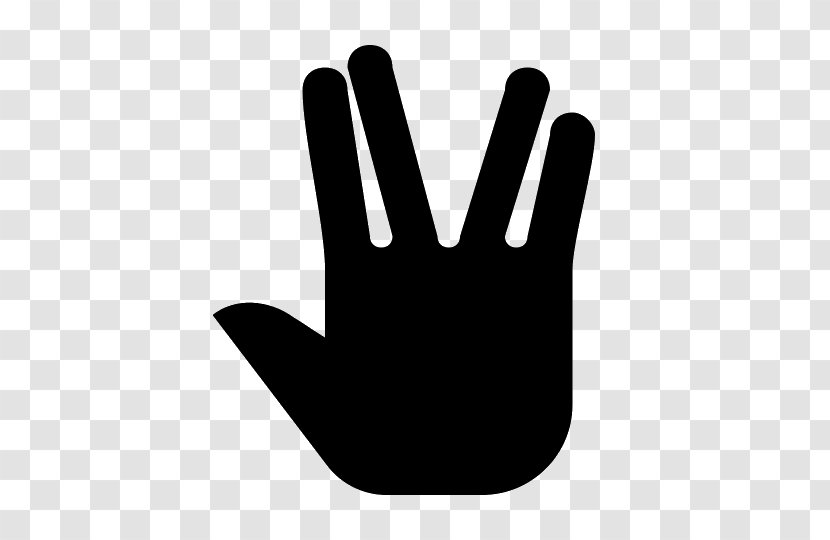 Spock Star Trek Vulcan Salute Gesture - Finger Transparent PNG