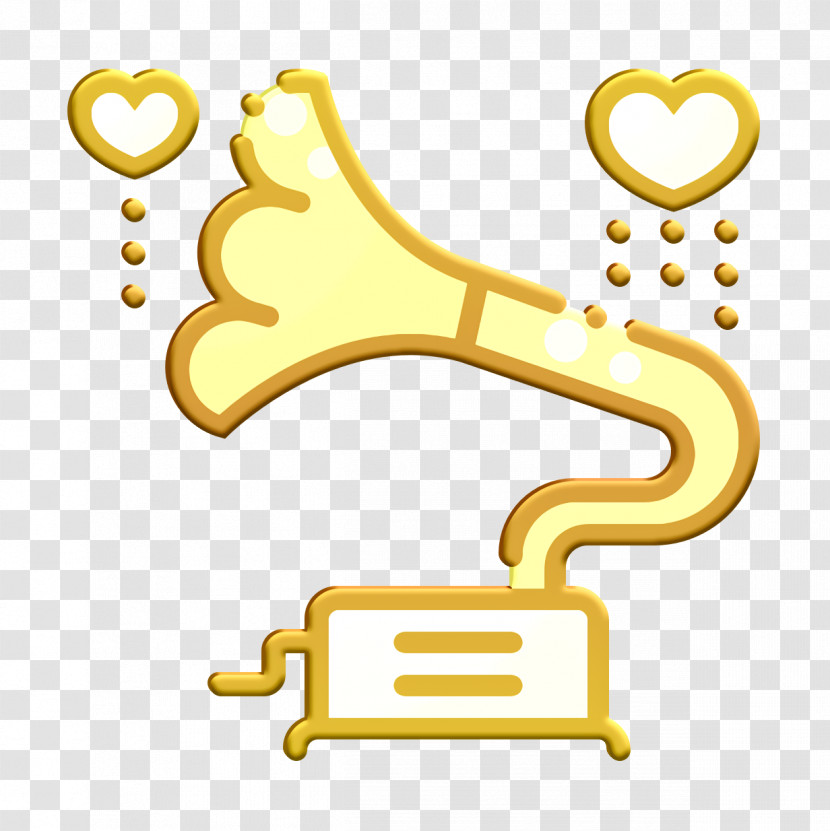 Heart Icon Gramophone Icon Wedding Icon Transparent PNG
