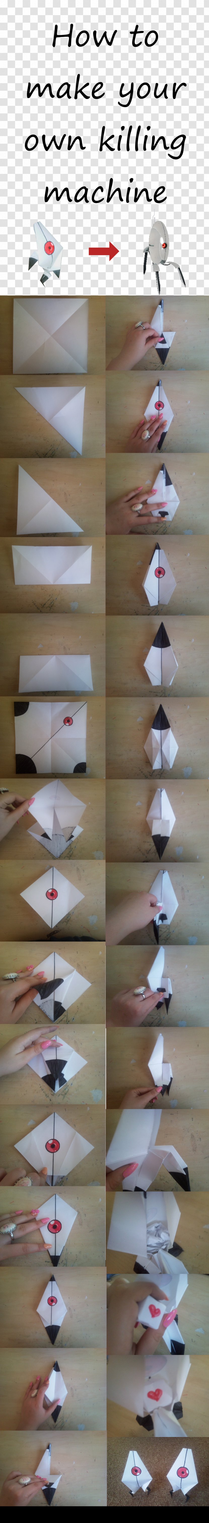 Portal 2 Aperture Laboratories Art Origami - Shape - Turret Transparent PNG
