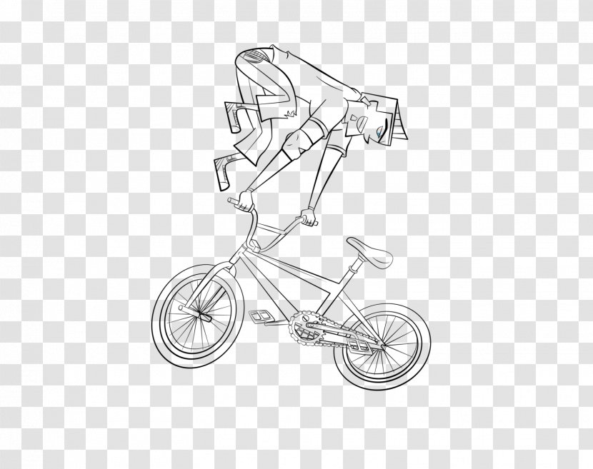 Bicycle Wheels Drivetrain Part Frames Sketch - Vehicle Transparent PNG