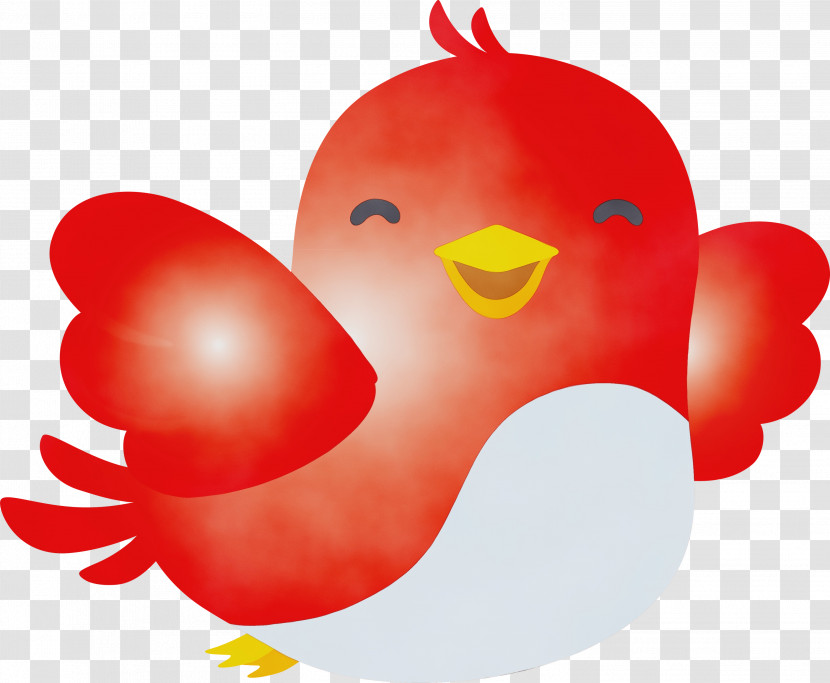 Red Bird Chicken Rubber Ducky Rooster Transparent PNG