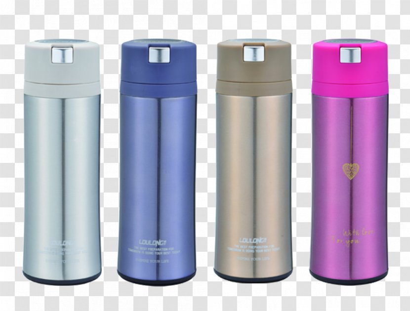 Vacuum Flask Stainless Steel Cup Thermos L.L.C. Plastic Bottle - Drinkware - Mug Color Transparent PNG