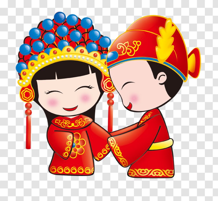 Wedding Invitation Bridegroom Cartoon Clip Art Vector Graphics - Poster Greeting Card Chinese Transparent PNG