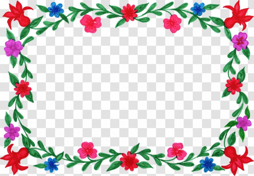Flower Picture Frames Color Clip Art - FLORAL FRAMES Transparent PNG