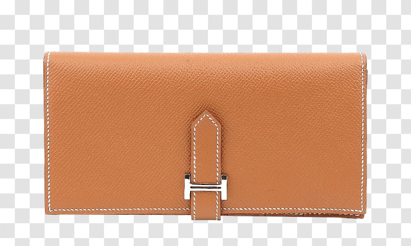 Wallet Hermxe8s Leather Birkin Bag Handbag - HERMES / Hermes Men's Gold Coffee Color Transparent PNG