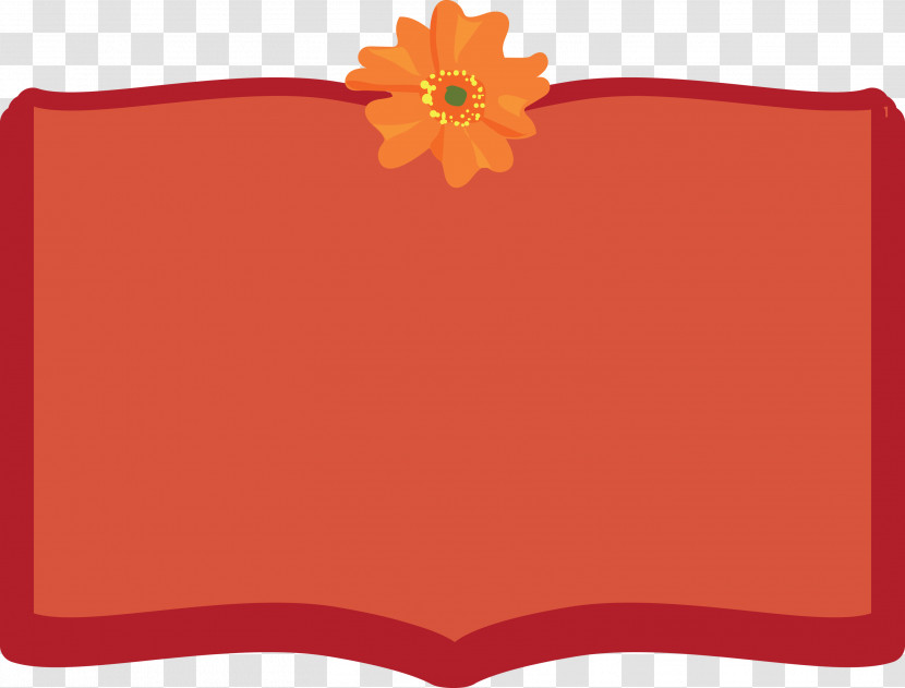 Flower Book Frame Flower Frame Book Frame Transparent PNG