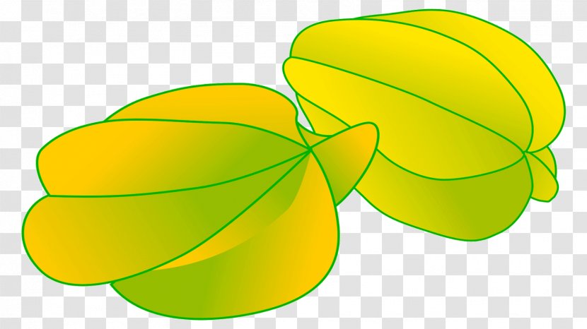 Green Line Clip Art - Fruit - Carambola Transparent PNG