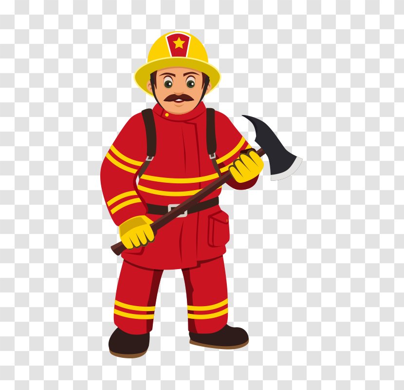 Firefighter Cartoon Fire Engine Royalty-free - Headgear - Hydrant,Firefighters Transparent PNG