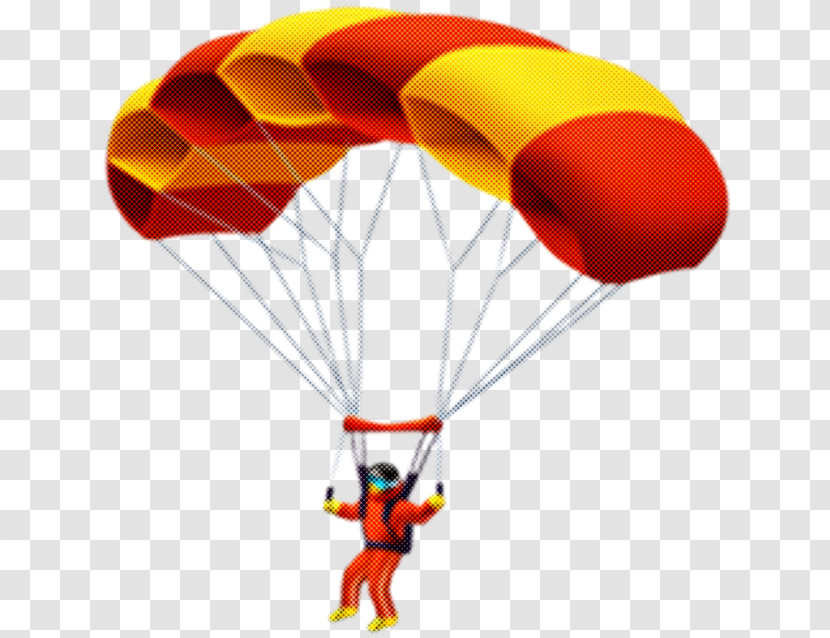 Parachuting Parachute Paratrooper Paragliding Orange S.a. Transparent PNG