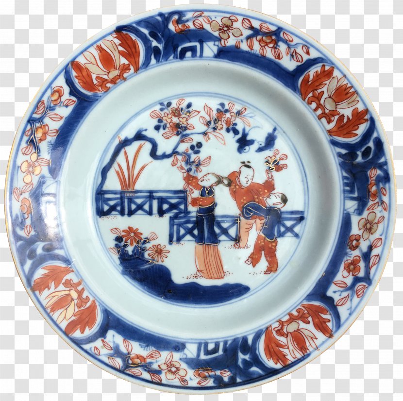 Plate Imari Ware Blue And White Pottery Ceramic Porcelain - Famille Verte - Chinese Export Transparent PNG