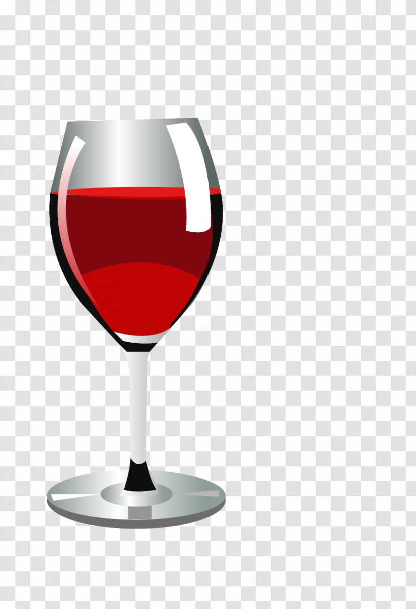 Red Wine Champagne Glass Transparent PNG