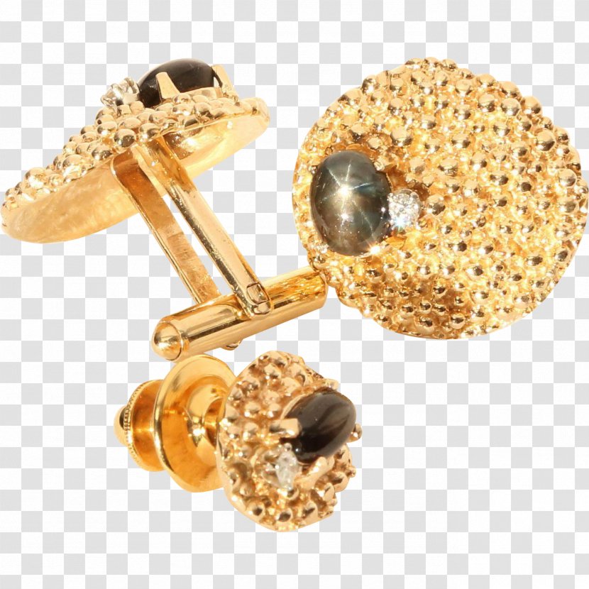 Earring Star Sapphire Body Jewellery Gemstone Cufflink Transparent PNG