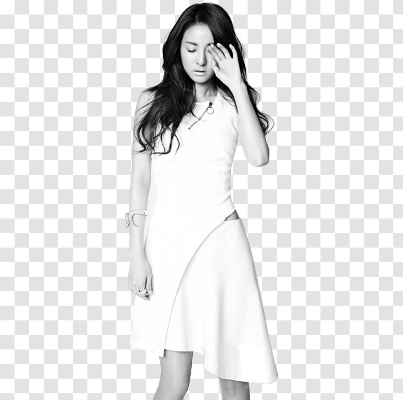 Sandara Park 2NE1 South Korea K-pop Black And White - Cartoon - Watercolor Transparent PNG