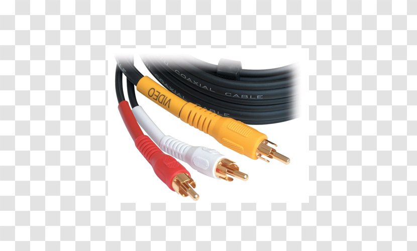 RCA Connector Coaxial Cable Network Cables Electrical - Management Transparent PNG