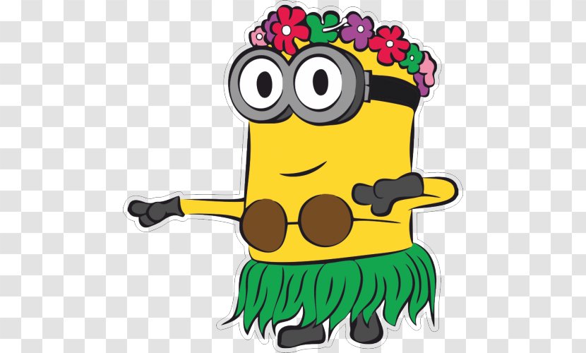 Clip Art Minions Luau Openclipart Image - Hawaiian Language - Hula Transparent PNG