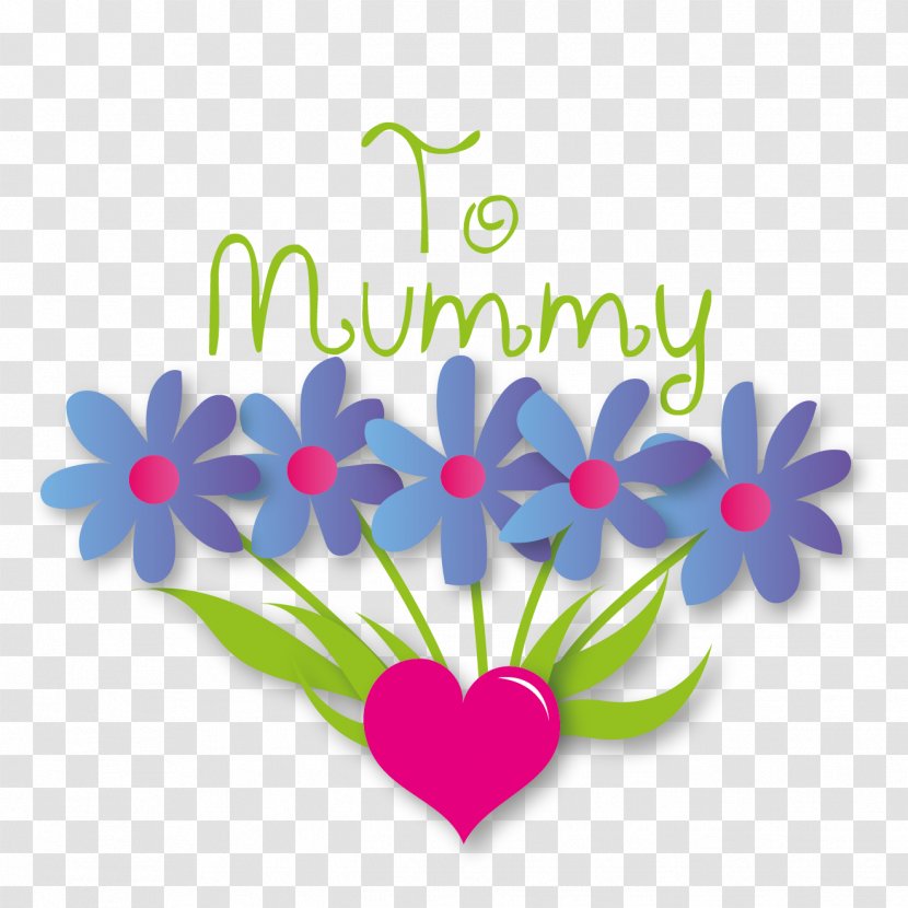 Flower Floral Design Petal - Text - Happy Mother Day Transparent PNG