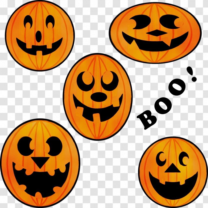 Cartoon Halloween Pumpkin - Carving - Happy Smile Transparent PNG