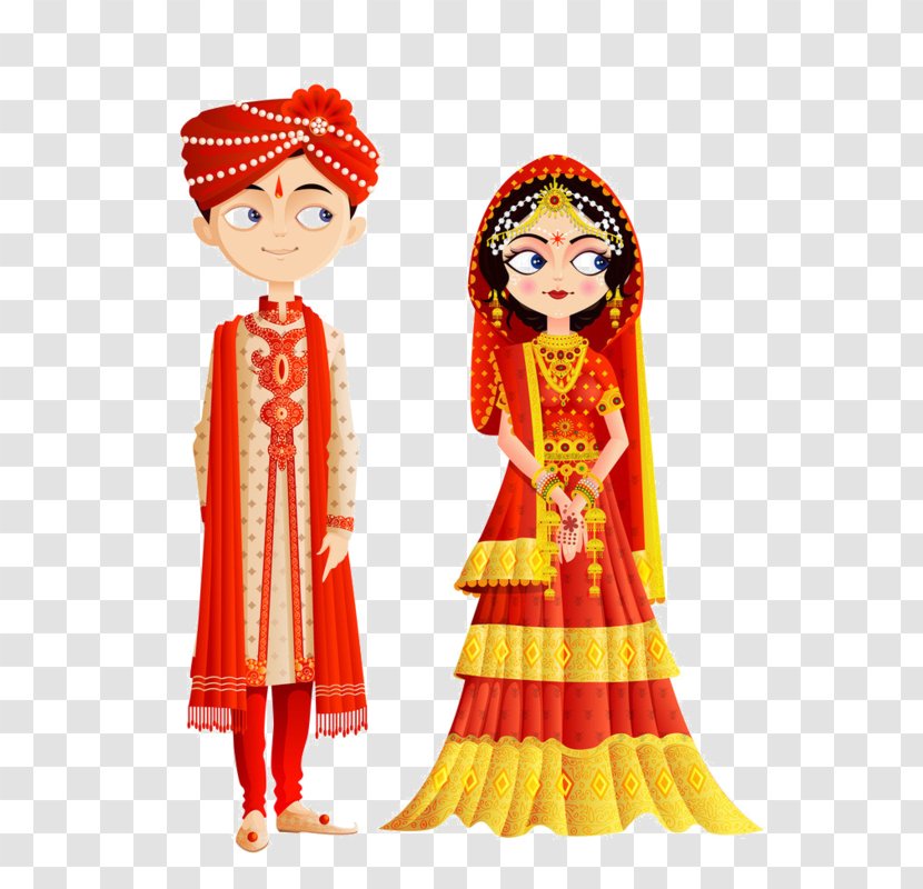 Wedding Invitation Weddings In India Bride Hindu Clip Art - Marriage - Indian Transparent PNG