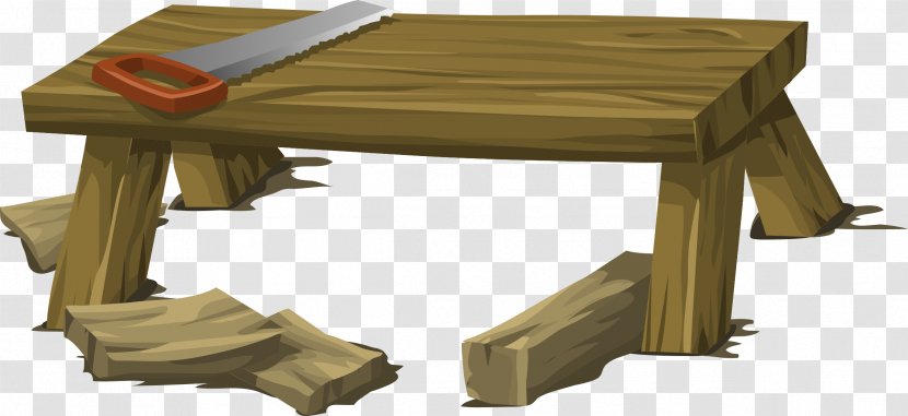 Table Wood Workbench Desk - Bench Transparent PNG