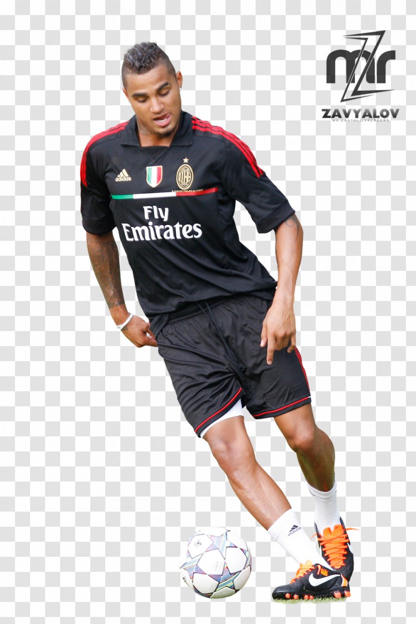 Kevin-Prince Boateng A.C. Milan Jersey Football Player - BOATENG Transparent PNG