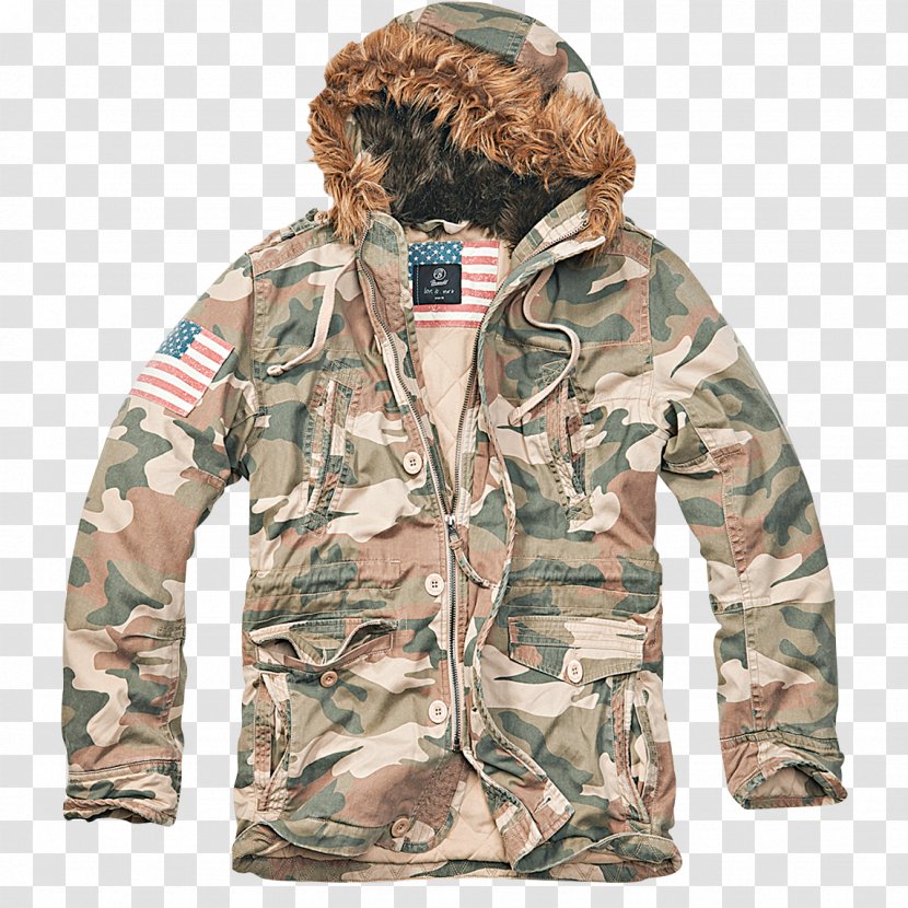 M-1965 Field Jacket U.S. Woodland Clothing Military - Hood - Women's European Border Stripe Transparent PNG