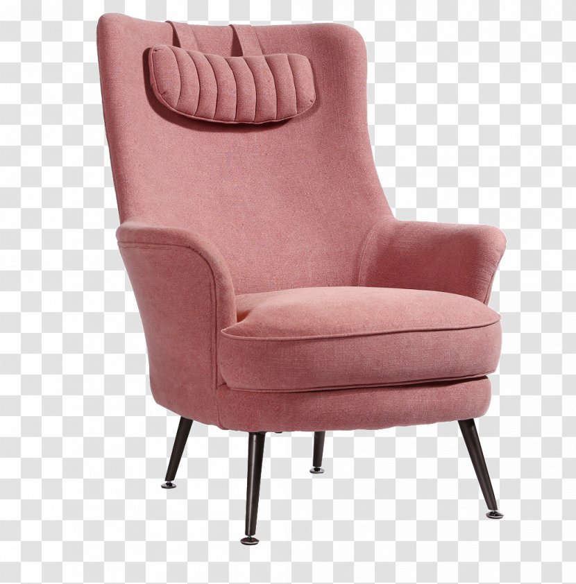 Chair Couch Chaise Longue Linen - Comfort - Grapefruit Color Lounge Transparent PNG