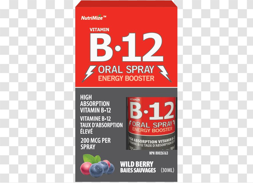 Dietary Supplement Vitamin B-12 D Cyanocobalamin - B Vitamins - Wild Berry Transparent PNG