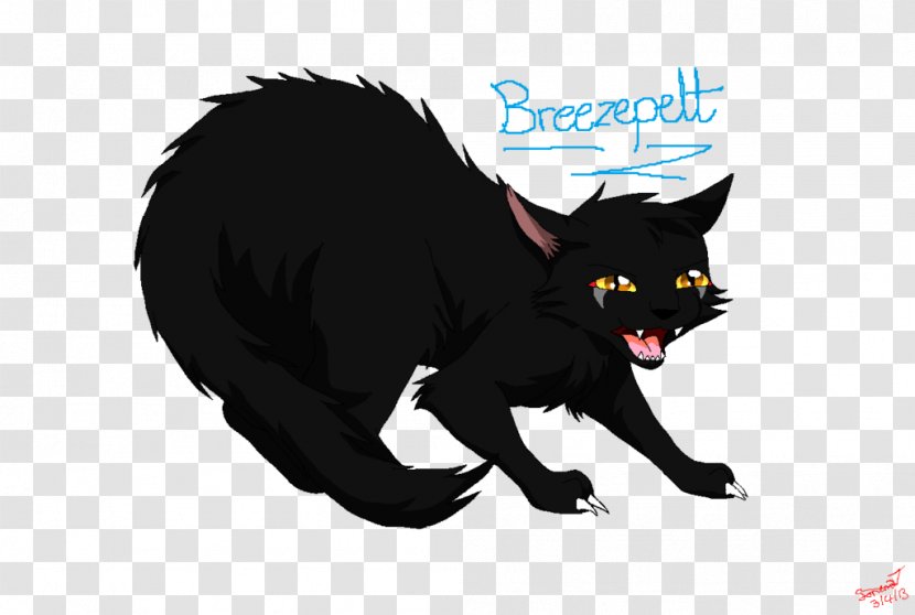 Black Cat Warriors Into The Wild Breezepelt - Stay Up Late To Work Transparent PNG