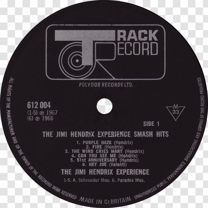 The Jimi Hendrix Experience Phonograph Record Axis: Bold As Love Track Records Are You Experienced - Frame Transparent PNG