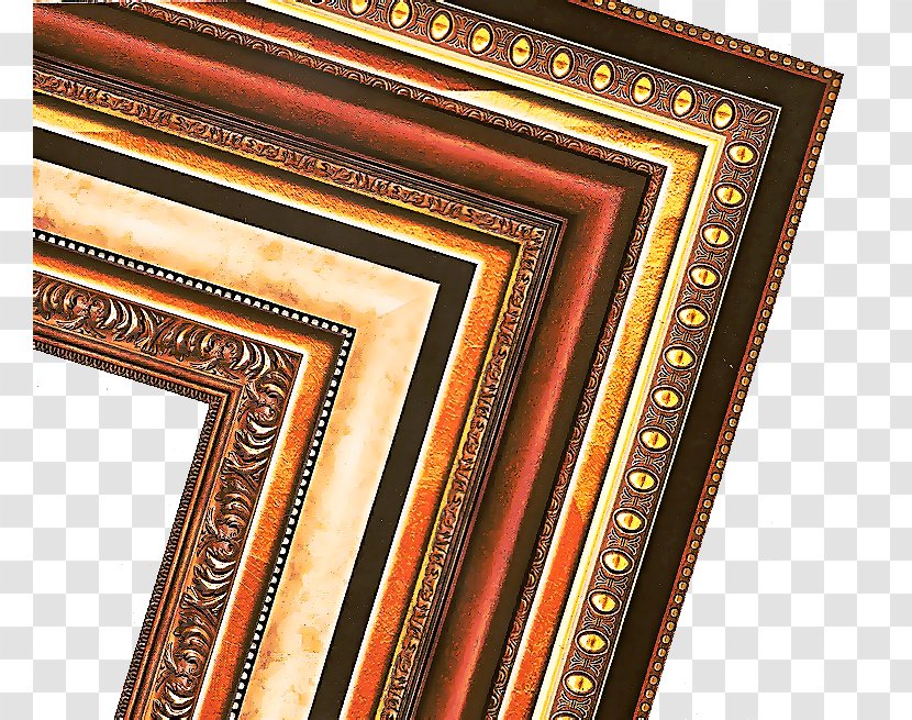 Brown Background Frame - Metal - Molding Transparent PNG