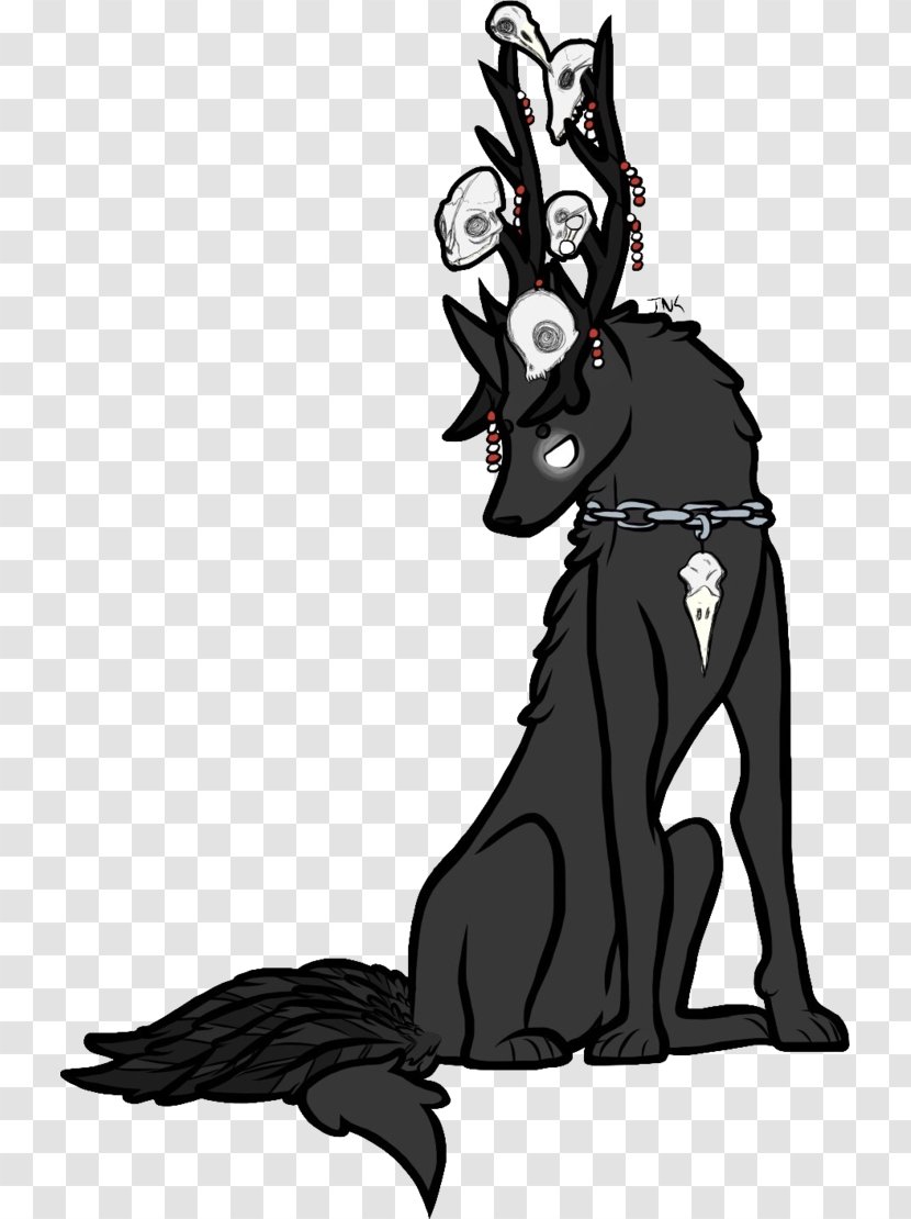 Dog Horse Clip Art Demon Black - Melanistic Elk Transparent PNG