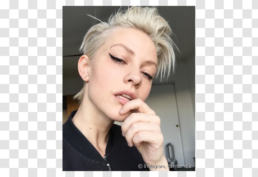 Pixie Cut Hairdresser Eyebrow Blond - Neck Transparent PNG