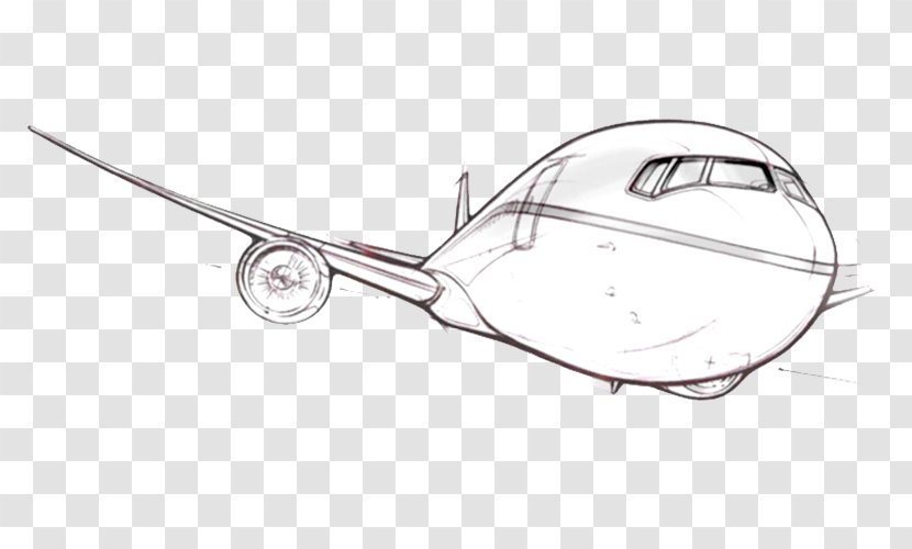 Boeing 777X Airplane 787 Dreamliner Aircraft - Drawing Transparent PNG