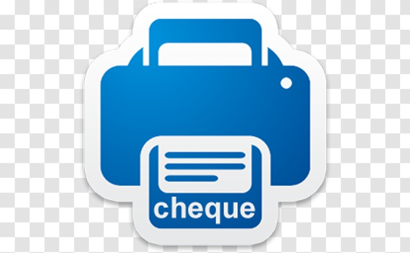 Cheque Printer Business Giro Bank - Electric Blue Transparent PNG