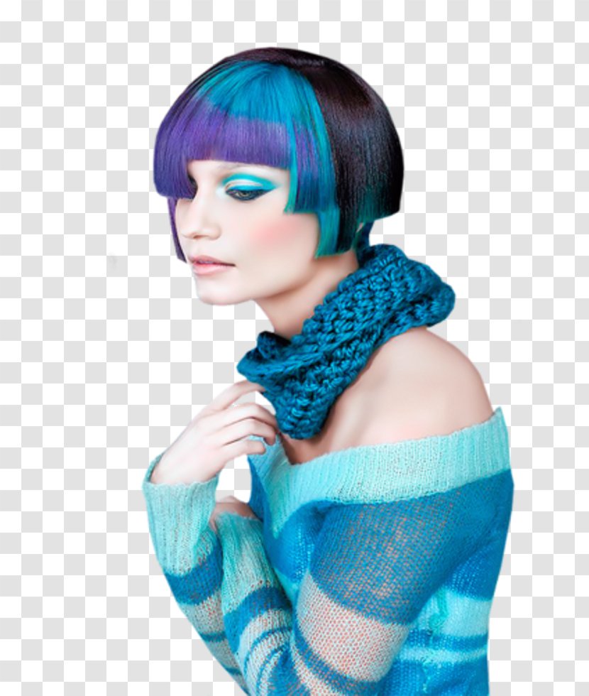 Hairstyle Blue Hair Human Color Transparent PNG