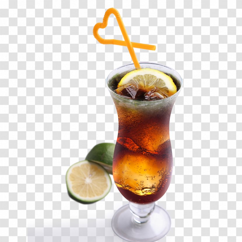 Rum And Coke Long Island Iced Tea Grog Lemonade - Silhouette - Frozen Lemon Black Transparent PNG