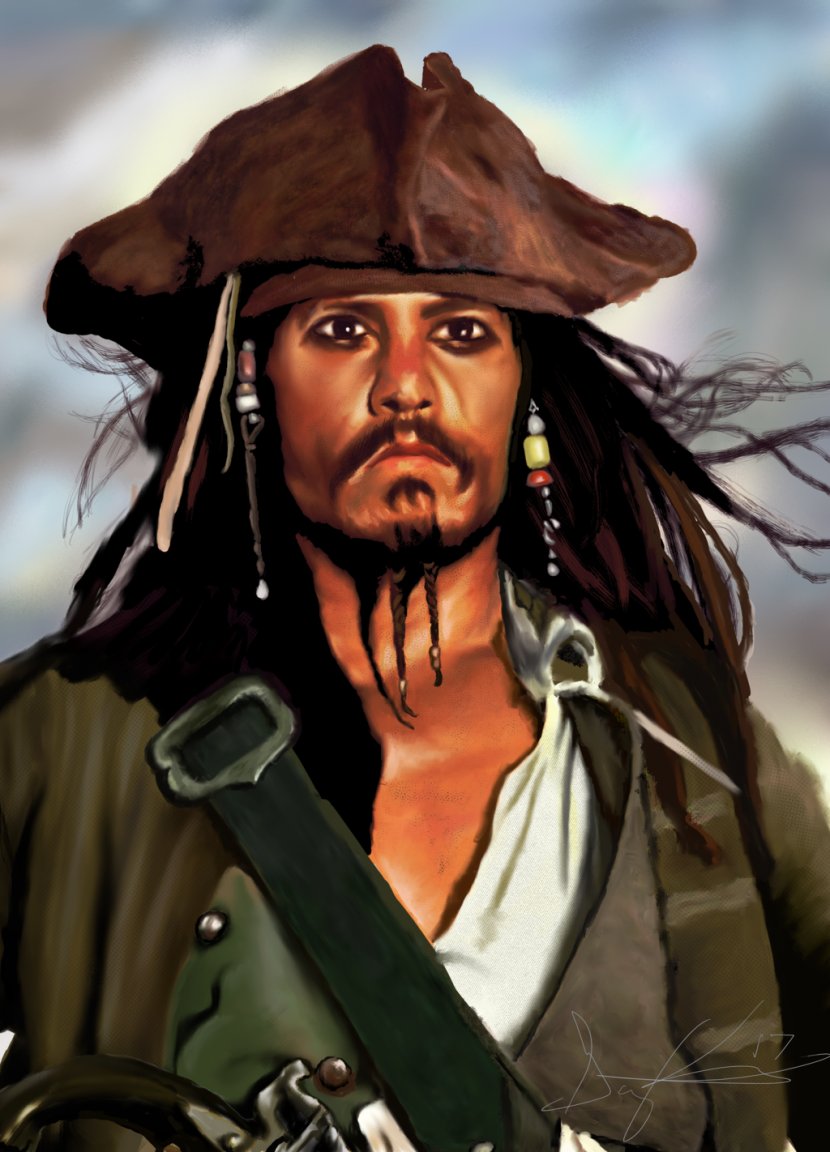 Johnny Depp Jack Sparrow Pirates Of The Caribbean: Curse Black Pearl - Facial Hair Transparent PNG