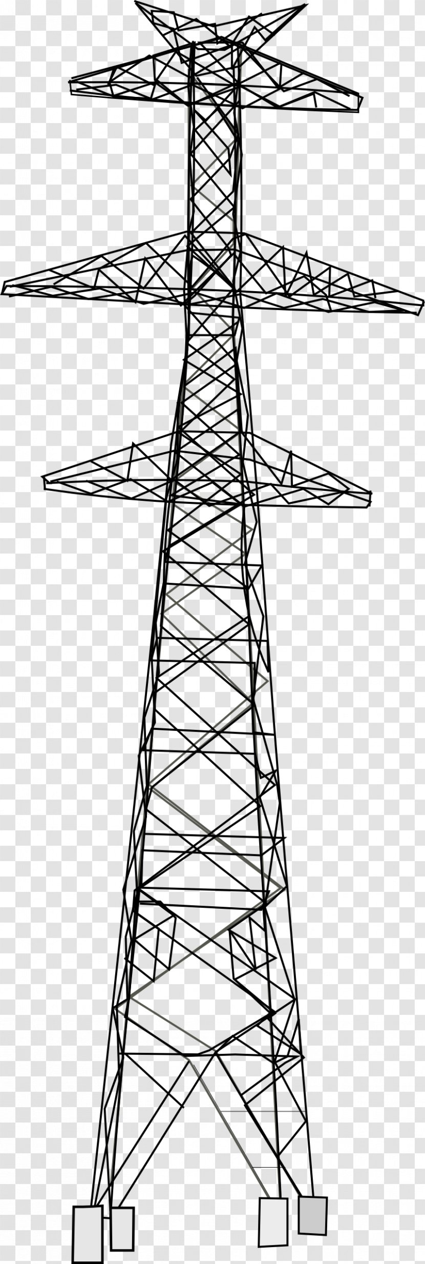Electricity Overhead Power Line High Voltage Transmission Tower Insulator Transparent PNG
