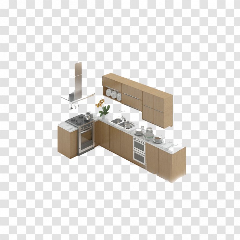 3D Computer Graphics Modeling Interior Design Services - Tile - Kitchen Transparent PNG