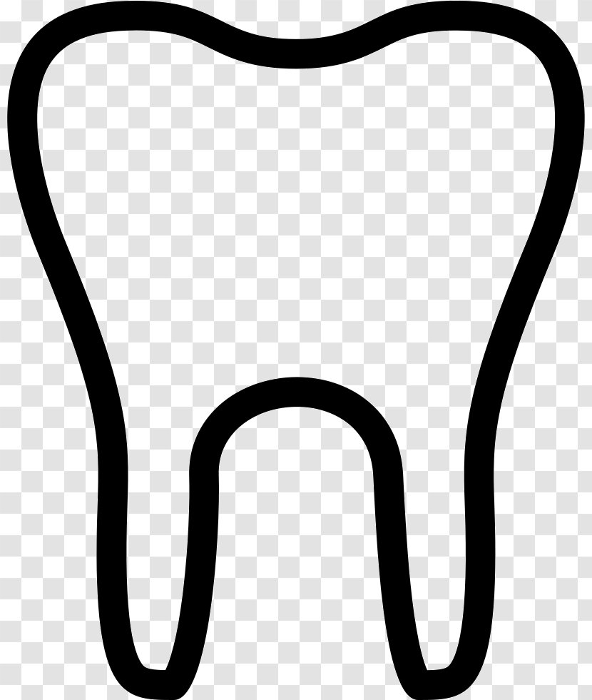Human Tooth Clip Art - Black And White - Teeth Vector Transparent PNG