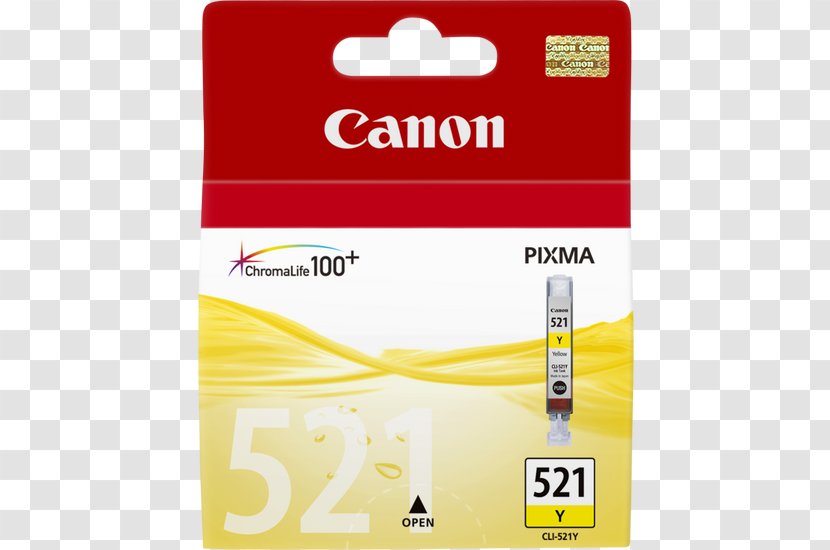 Canon CLI 521Y Ink Tank - Yellow - 1-pack Cartridge Printer ピクサスPrinter Transparent PNG