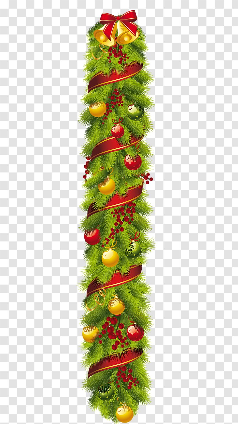 Christmas Decoration Ornament Garland Clip Art - Leaf Transparent PNG