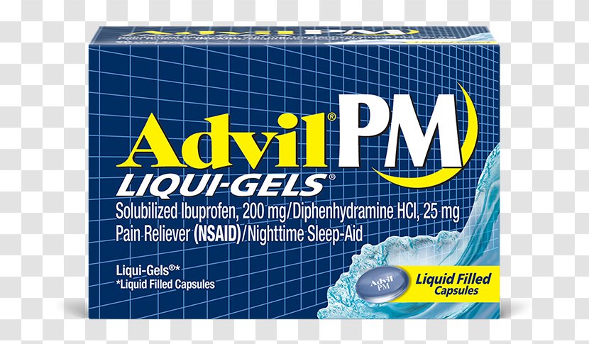 Ibuprofen Diphenhydramine Pain Night-Time Sleep Acetaminophen - Water - Advil Transparent PNG