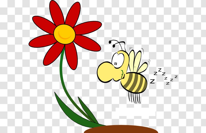 Bee Flower Insect Clip Art - Organism Transparent PNG