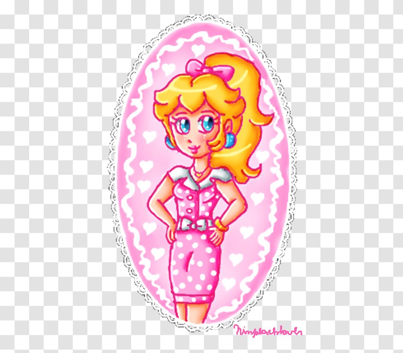Princess Peach Mario Cartoon Clip Art - Ieva's Polka Transparent PNG