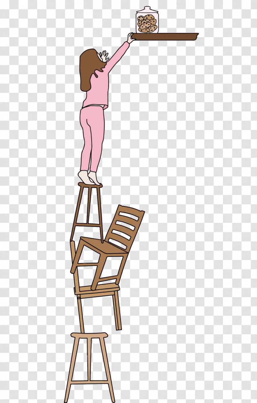 The Creative Circus Advertising Agency Jenga Art Director - Watercolor - Stepping On A Chair To Get Cookies Transparent PNG